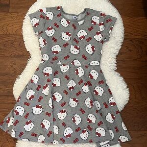 Hello Kitty Kids Dress in Gray and Red